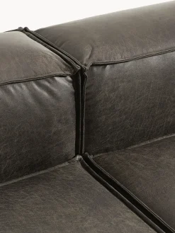 Chaise longue componibile in pelle Lennon