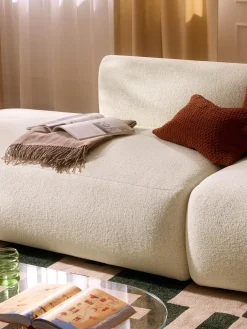 Chaise longue componibile in bouclé Sofia