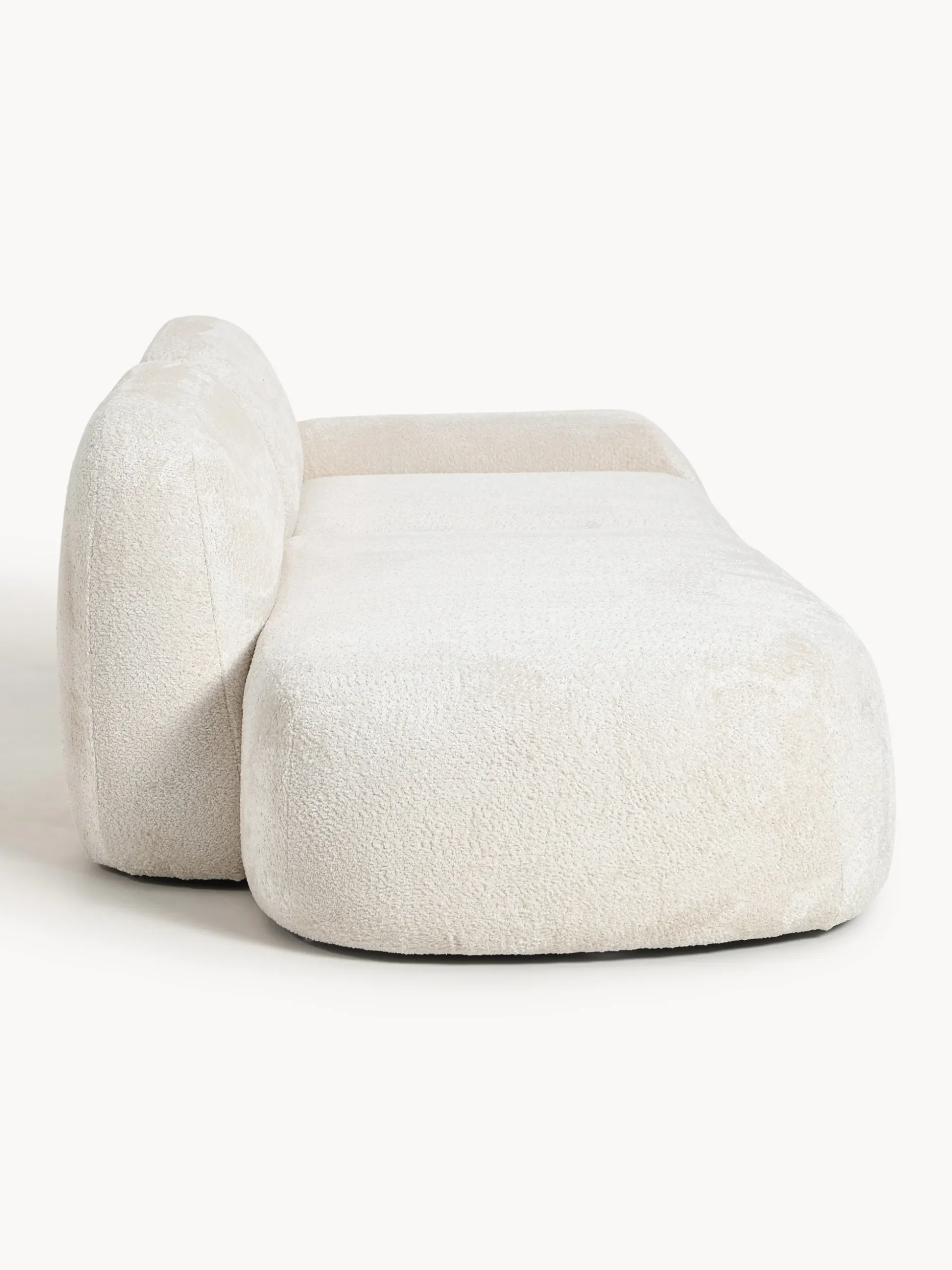 Chaise longue componibile 3 posti in teddy bouclé Wolke