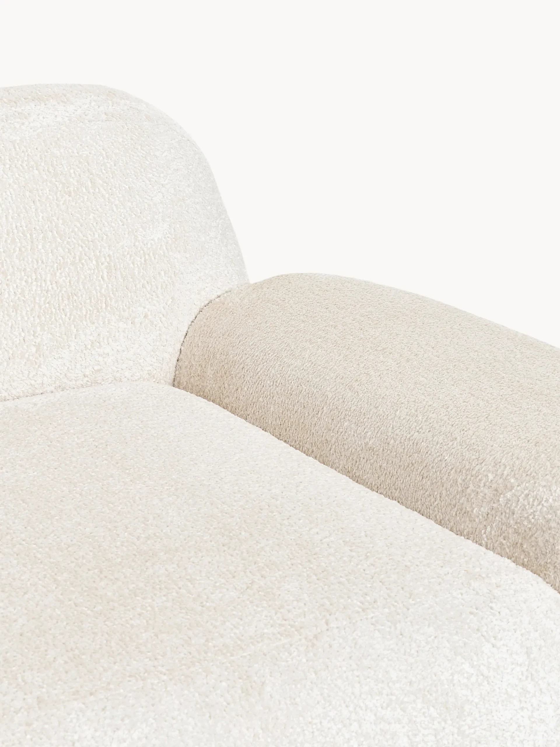 Chaise longue componibile 3 posti in teddy bouclé Wolke