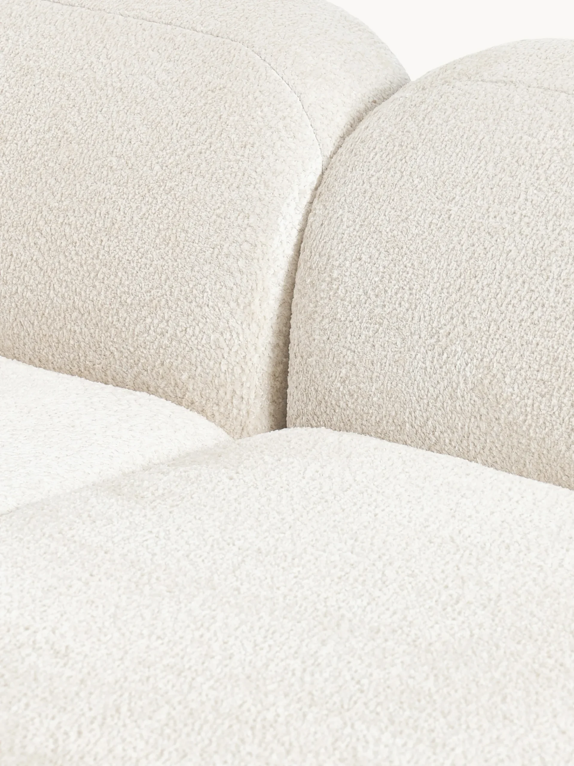 Chaise longue componibile 3 posti in teddy bouclé Wolke
