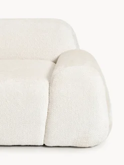 Chaise longue componibile 3 posti in teddy bouclé Wolke