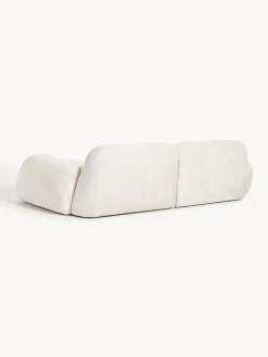Chaise longue componibile 3 posti in teddy bouclé Wolke