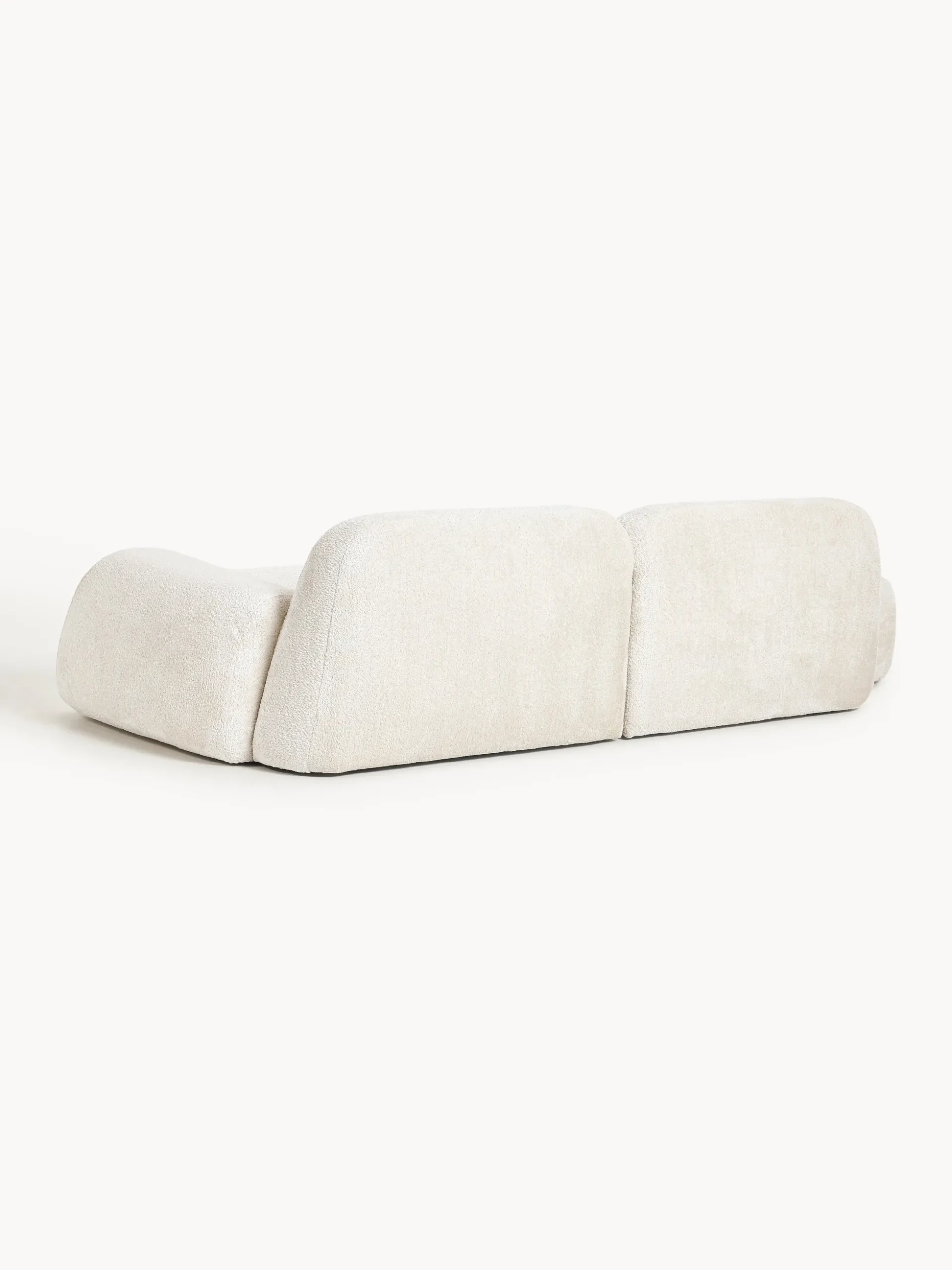 Chaise longue componibile 3 posti in teddy bouclé Wolke