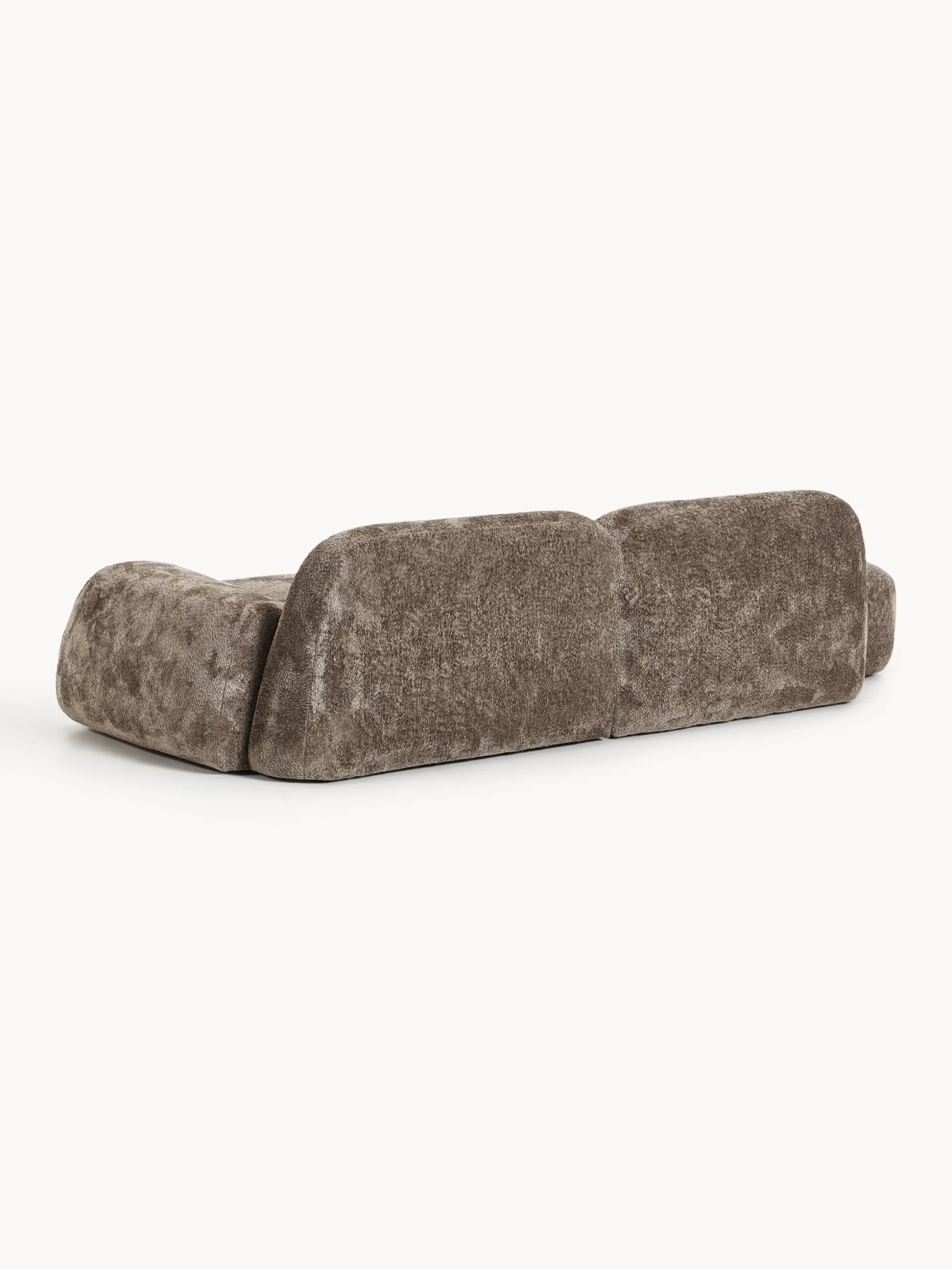 Chaise longue componibile 3 posti in teddy bouclé Wolke