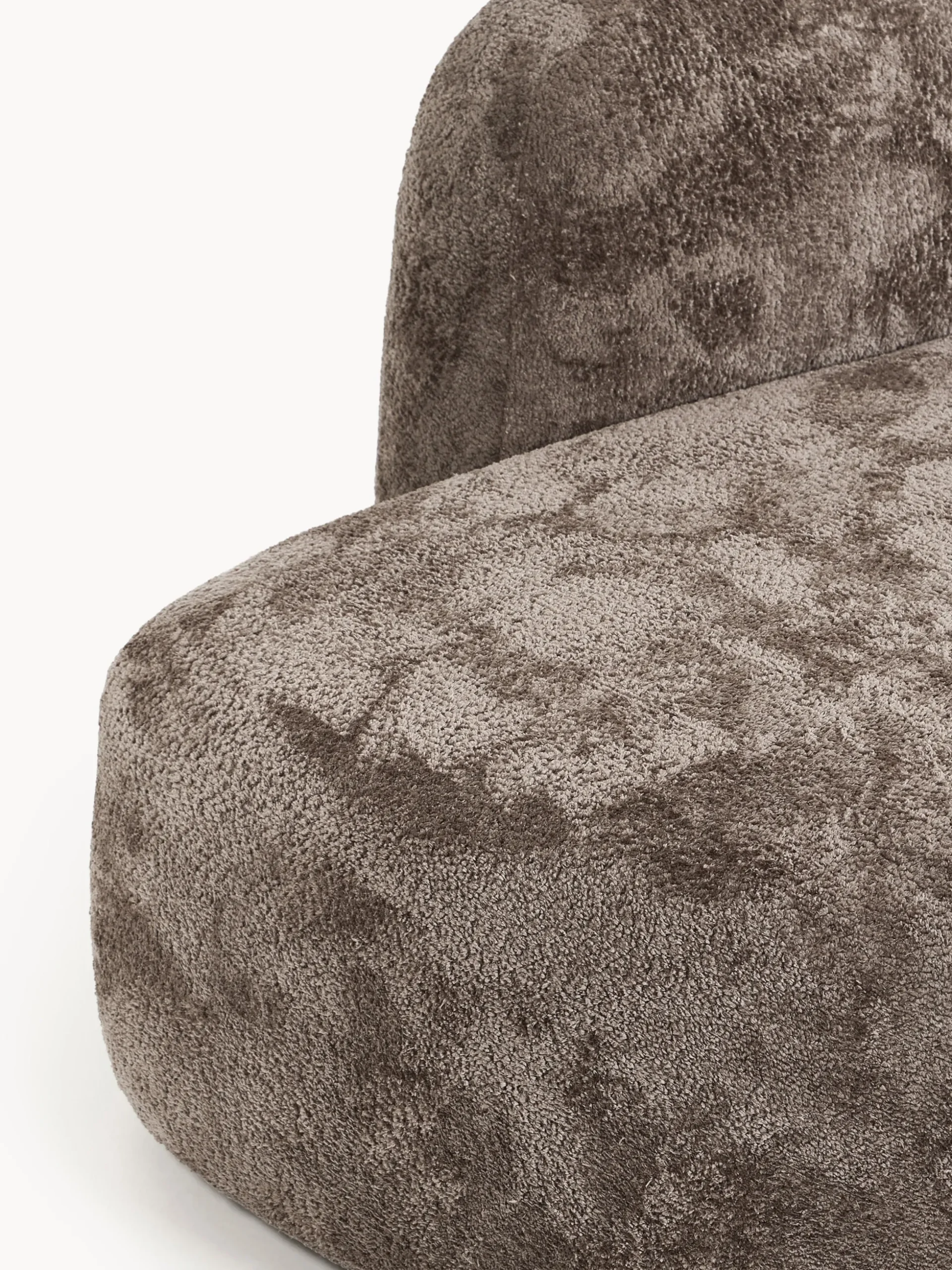Chaise longue componibile 3 posti in teddy bouclé Wolke