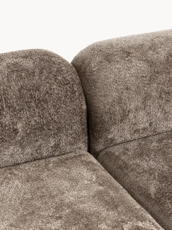 Chaise longue componibile 3 posti in teddy bouclé Wolke