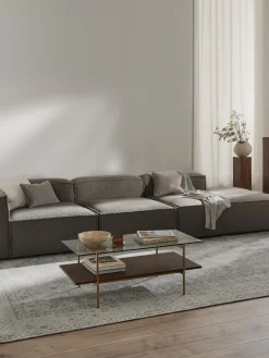 Chaise longue componibile XL in bouclé Lennon