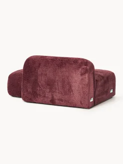 Chaise longue in teddy bouclé Wolke