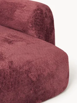 Chaise longue in teddy bouclé Wolke