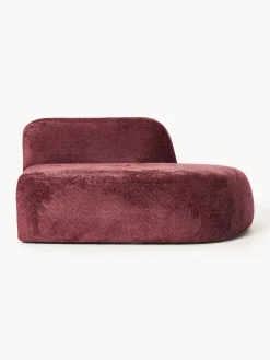 Chaise longue in teddy bouclé Wolke