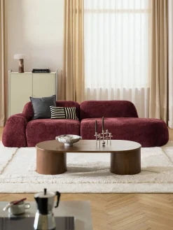 Chaise longue in teddy bouclé Wolke