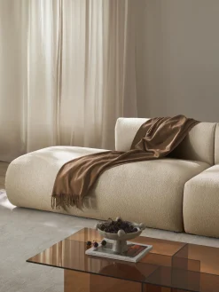 Chaise longue XL componibile in bouclé Sofia