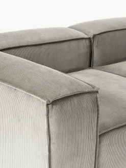 Chaise longue XL componibile in velluto a coste Lennon