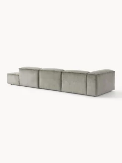 Chaise longue XL componibile in velluto a coste Lennon