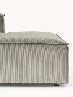 Chaise longue XL componibile in velluto a coste Lennon