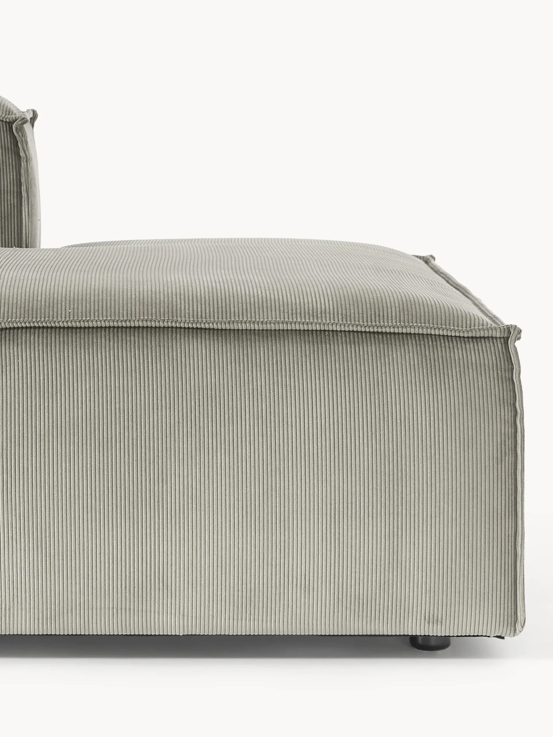 Chaise longue XL componibile in velluto a coste Lennon