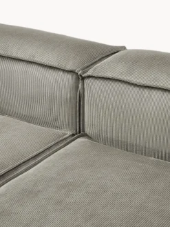 Chaise longue XL componibile in velluto a coste Lennon
