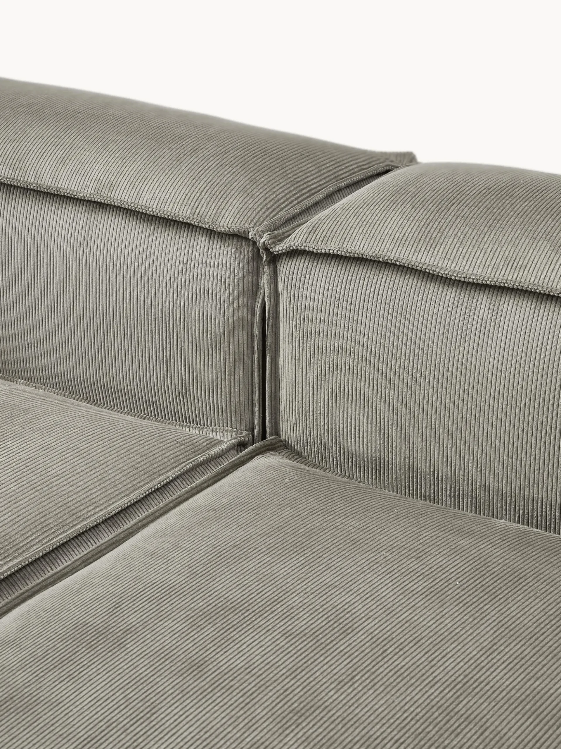 Chaise longue XL componibile in velluto a coste Lennon