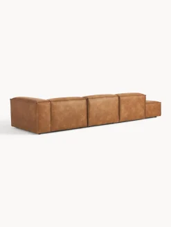 Chaise longue XL componibile in pelle Lennon