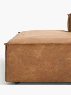 Chaise longue XL componibile in pelle Lennon