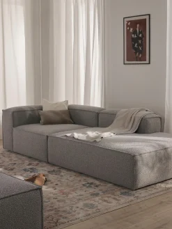 Chaise lounge componibile in bouclé Lennon