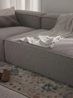 Chaise lounge componibile in bouclé Lennon