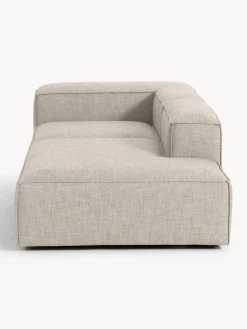 Chaise lounge componibile in misto lino Lennon