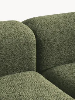 Chaise lounge componibile in teddy bouclé con poggiapiedi (sinistra/destra) Natalie