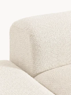 Chaise lounge componibile in teddy bouclé con poggiapiedi (sinistra/destra) Natalie