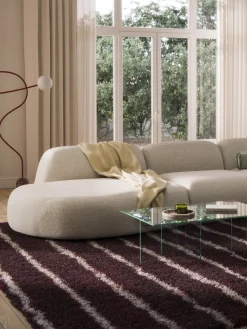 Chaise lounge in bouclé Wolke