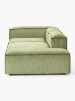 Chaise loungue componibile in velluto a coste Lennon