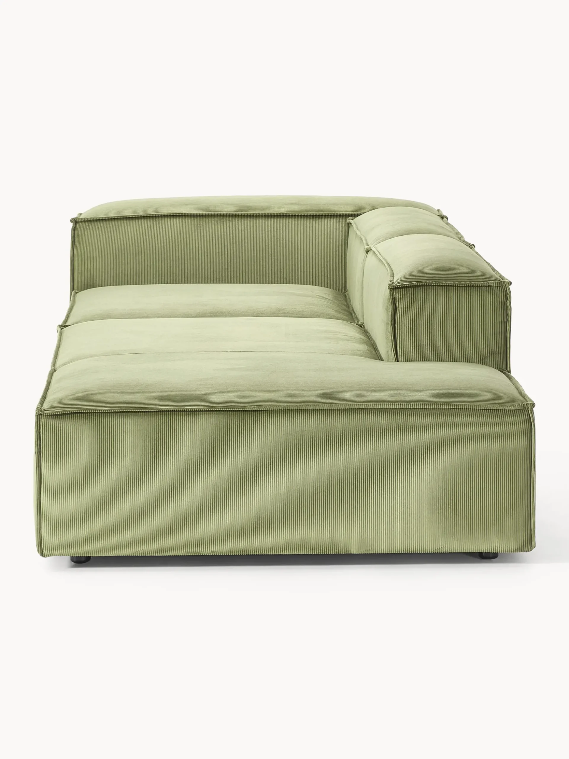Chaise loungue componibile in velluto a coste Lennon