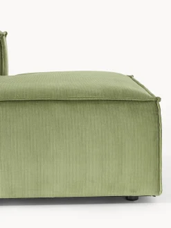 Chaise loungue componibile in velluto a coste Lennon