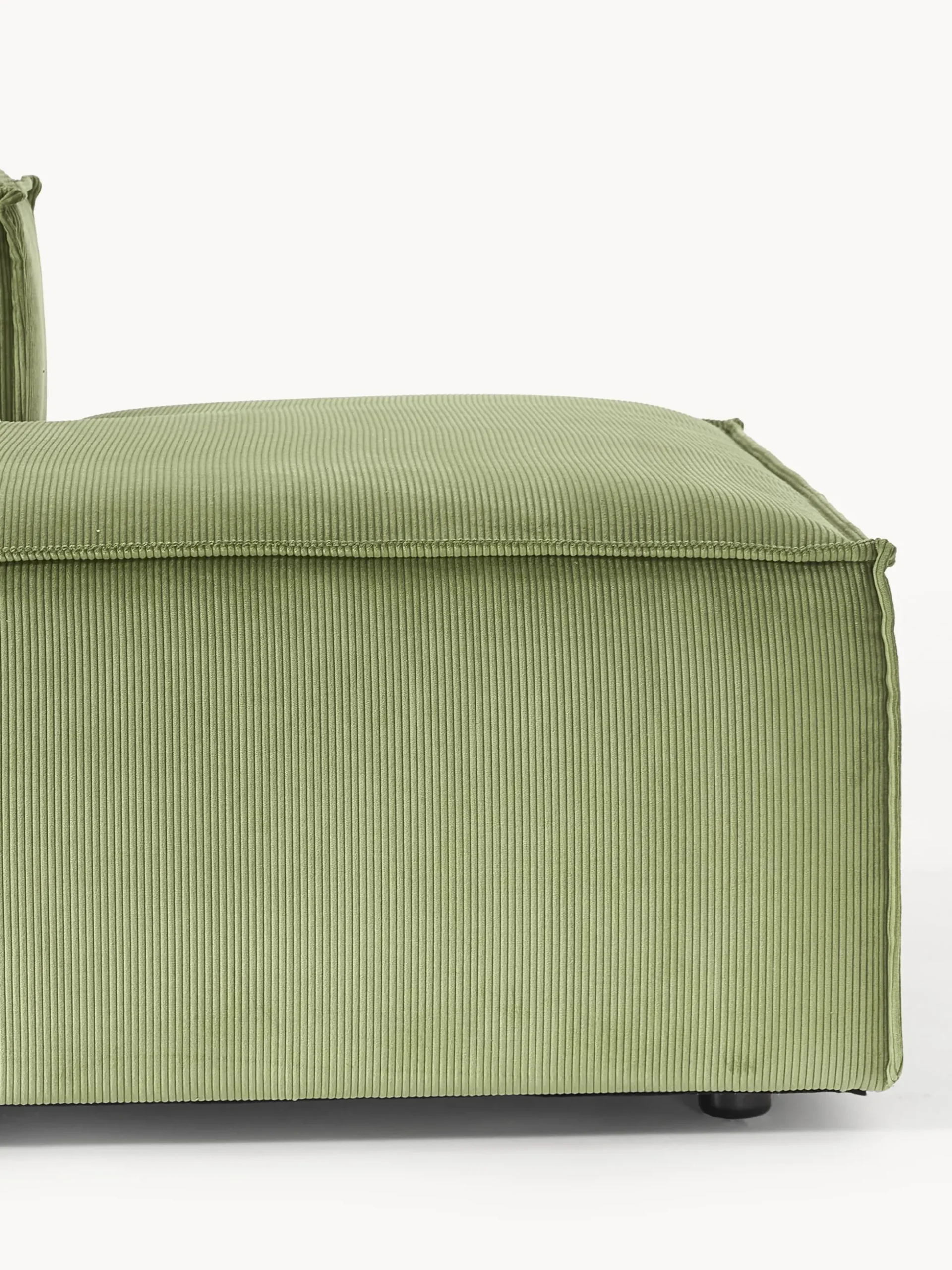 Chaise loungue componibile in velluto a coste Lennon