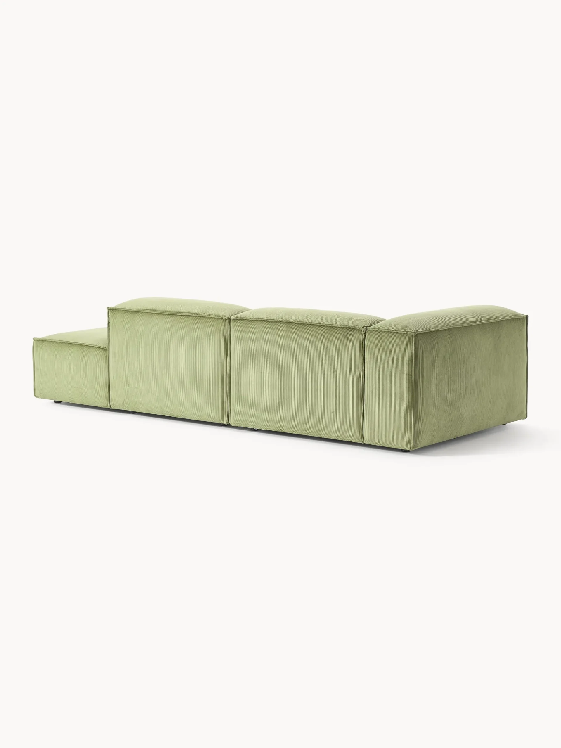 Chaise loungue componibile in velluto a coste Lennon