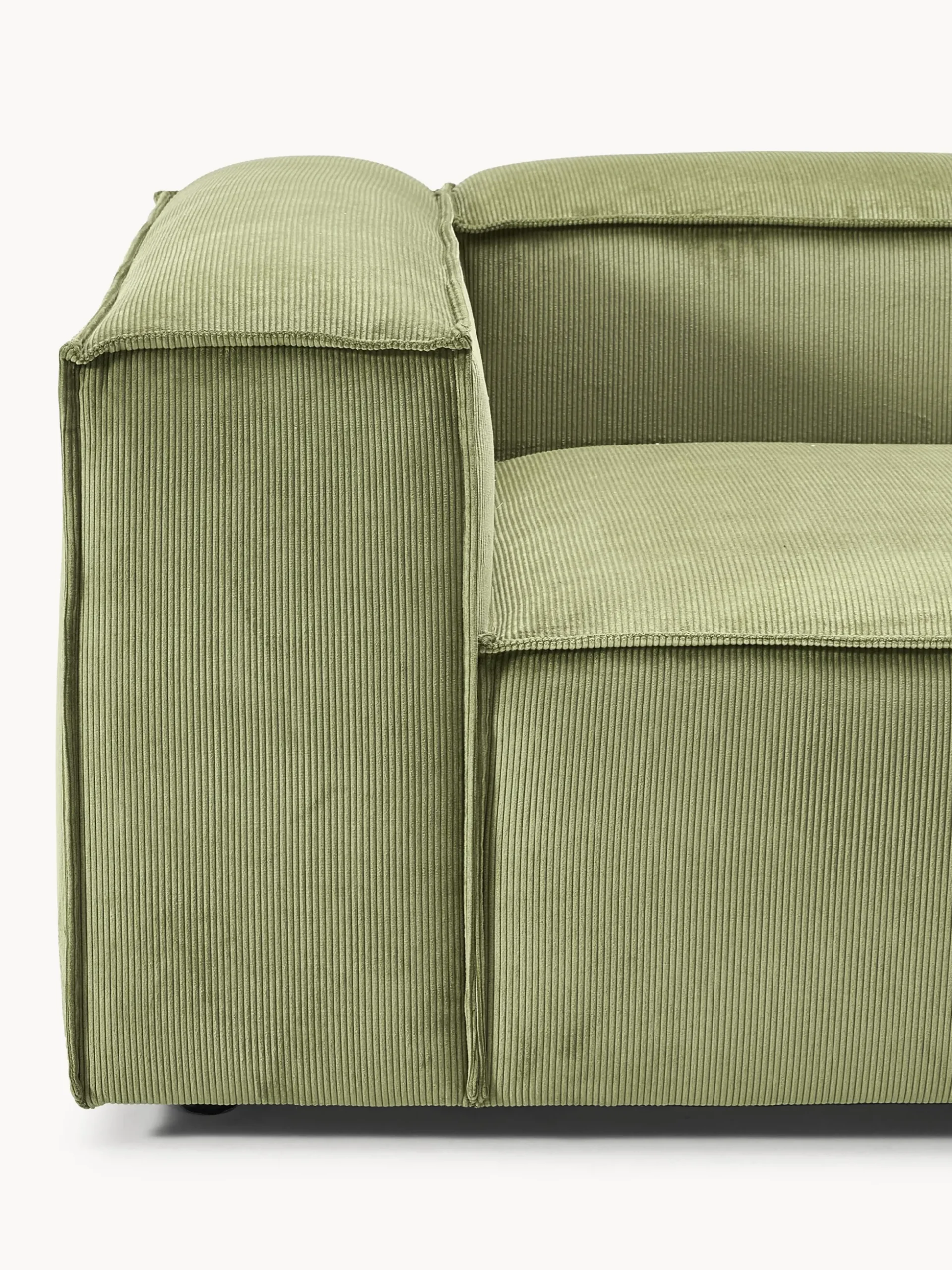 Chaise loungue componibile in velluto a coste Lennon