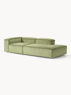 Chaise loungue componibile in velluto a coste Lennon