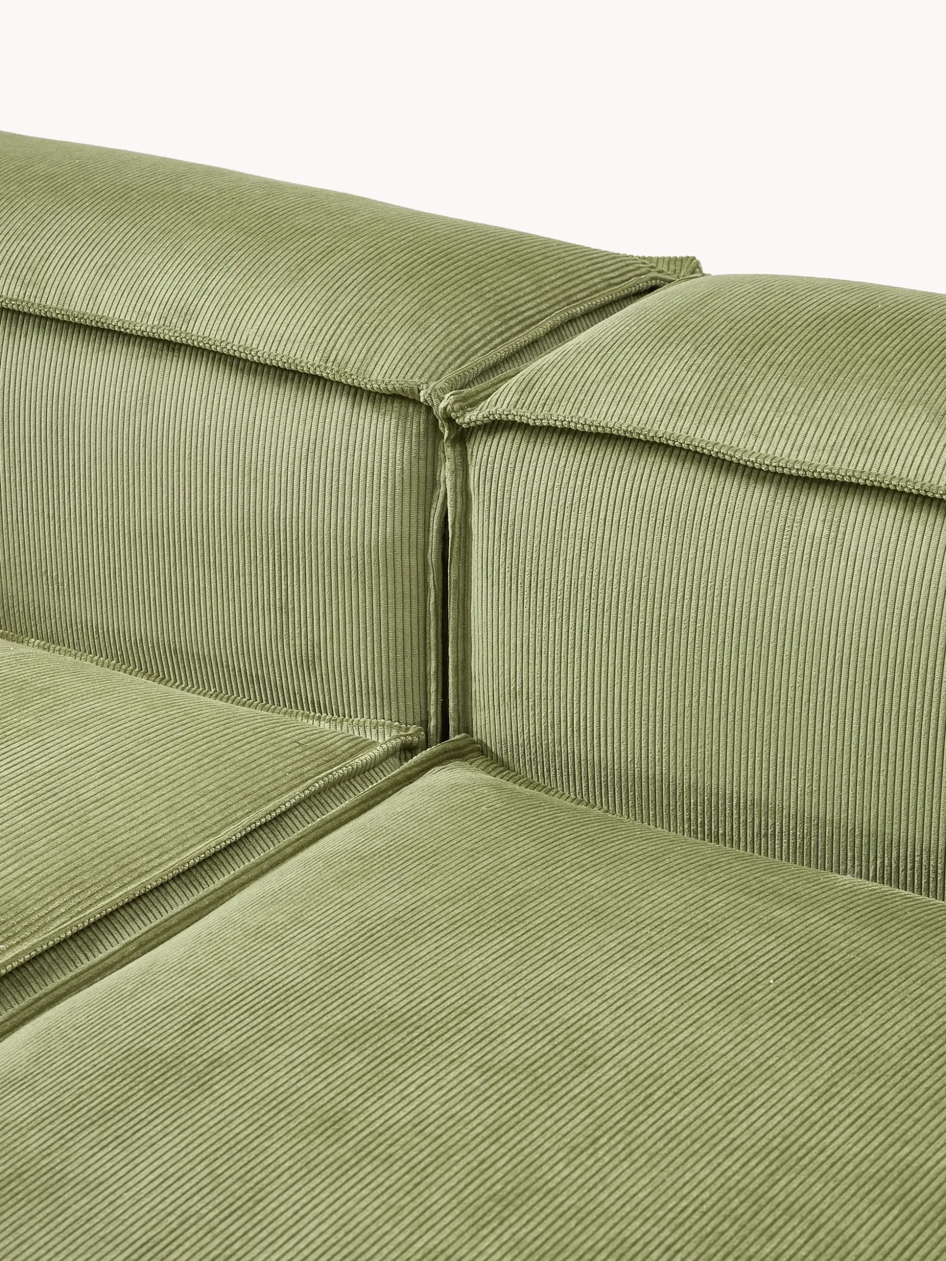 Chaise loungue componibile in velluto a coste Lennon
