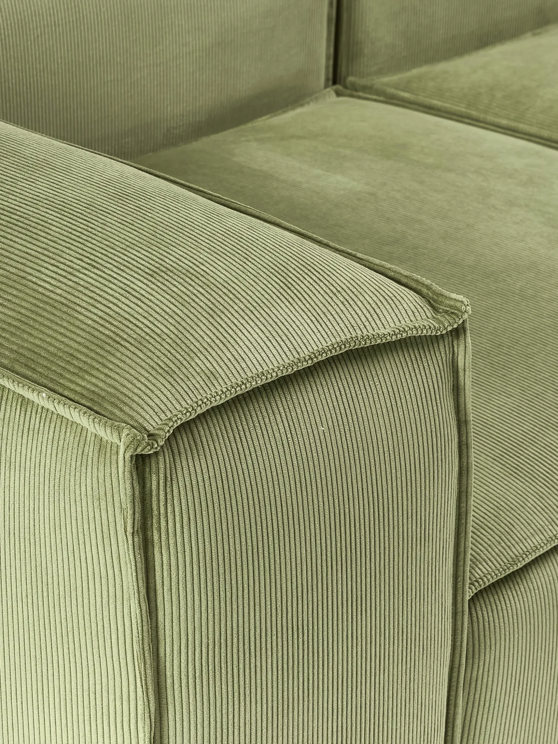 Chaise loungue componibile in velluto a coste Lennon