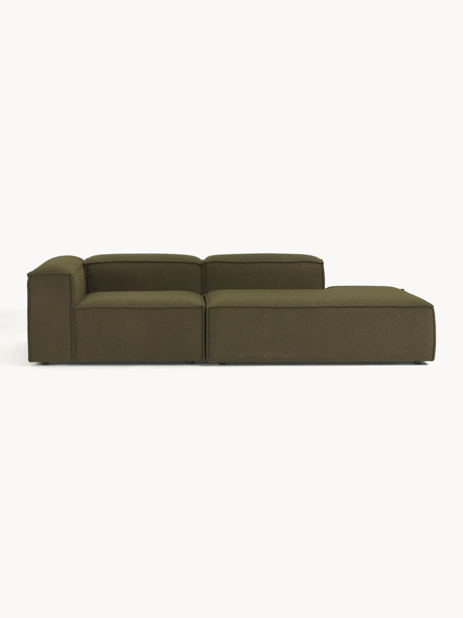 Chaise loungue componibile in bouclé Lennon