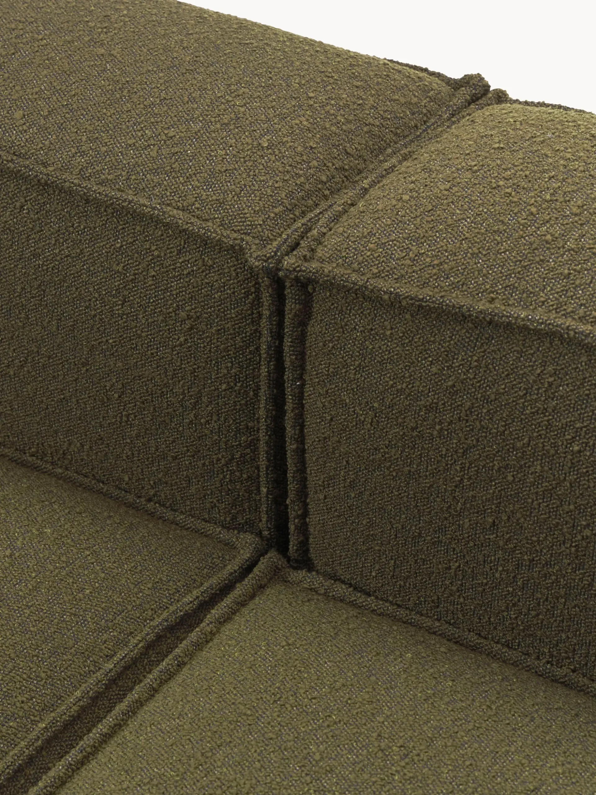Chaise loungue componibile in bouclé Lennon