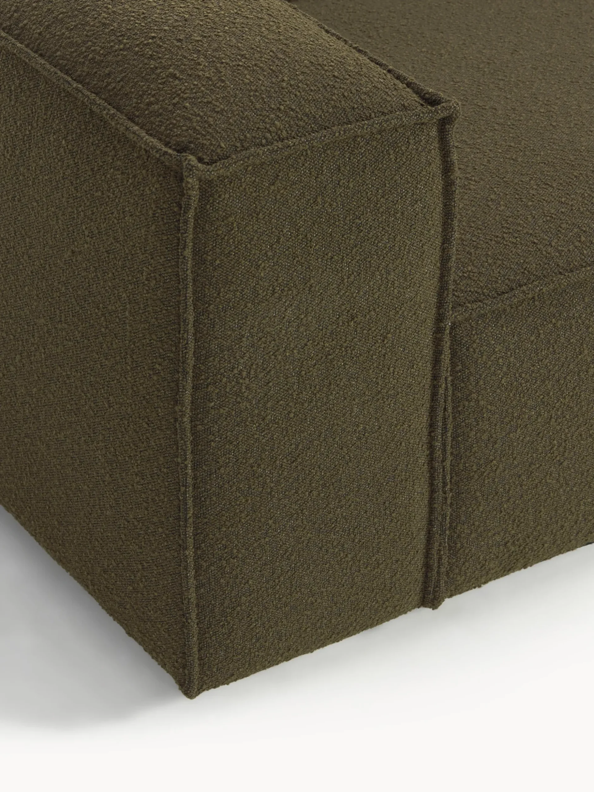 Chaise loungue componibile in bouclé Lennon