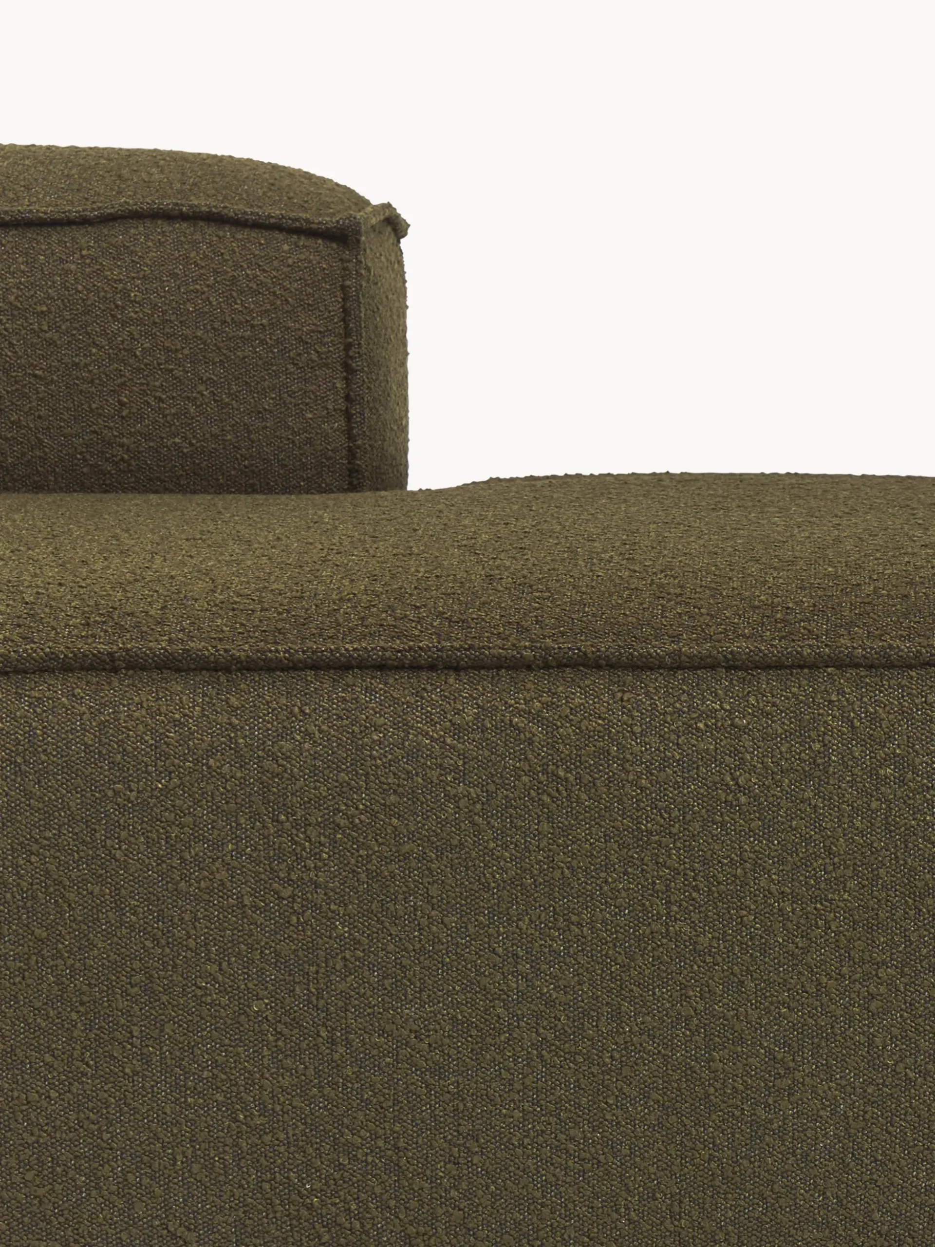 Chaise loungue componibile in bouclé Lennon