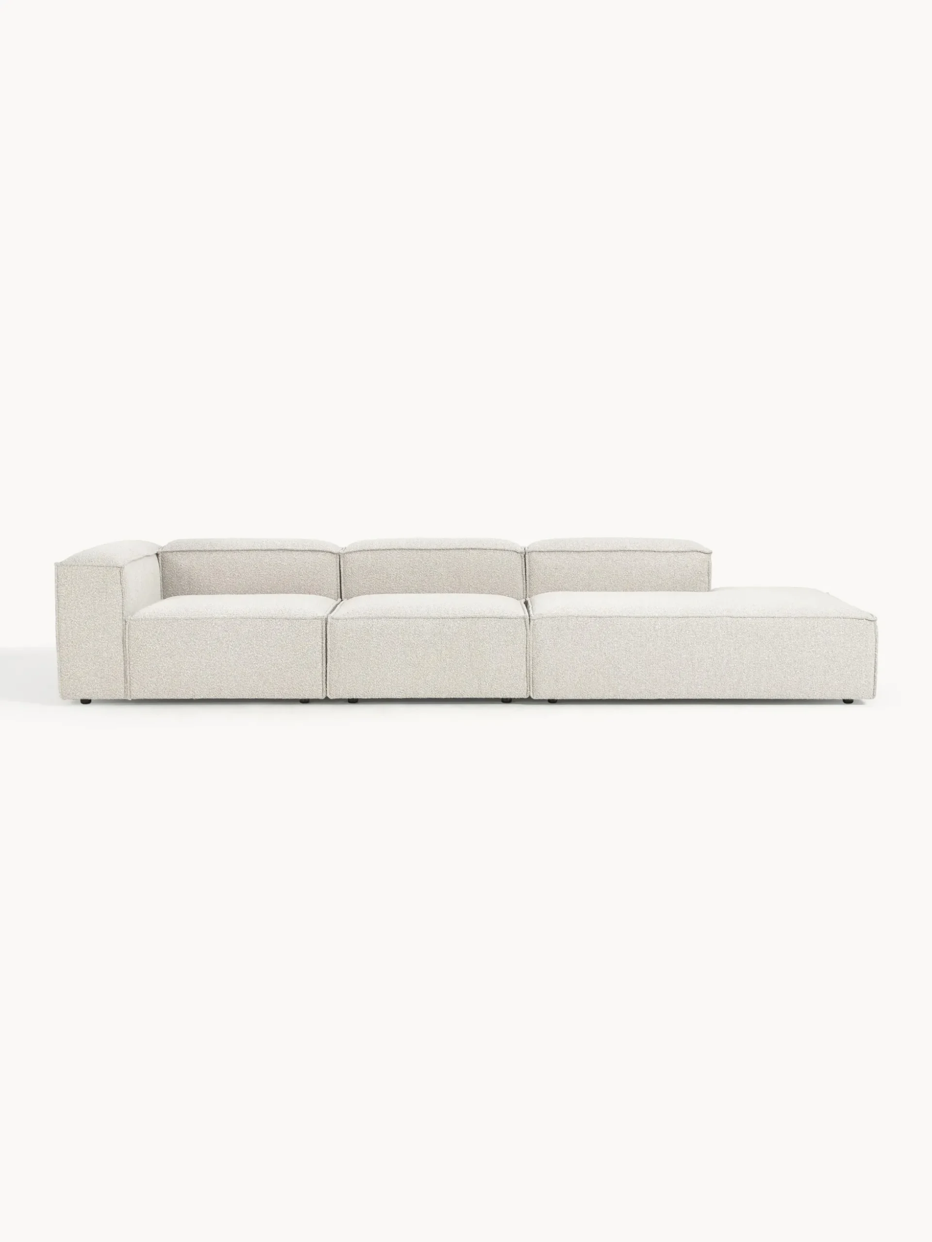Chaise loungue componibile XL in bouclé Lennon
