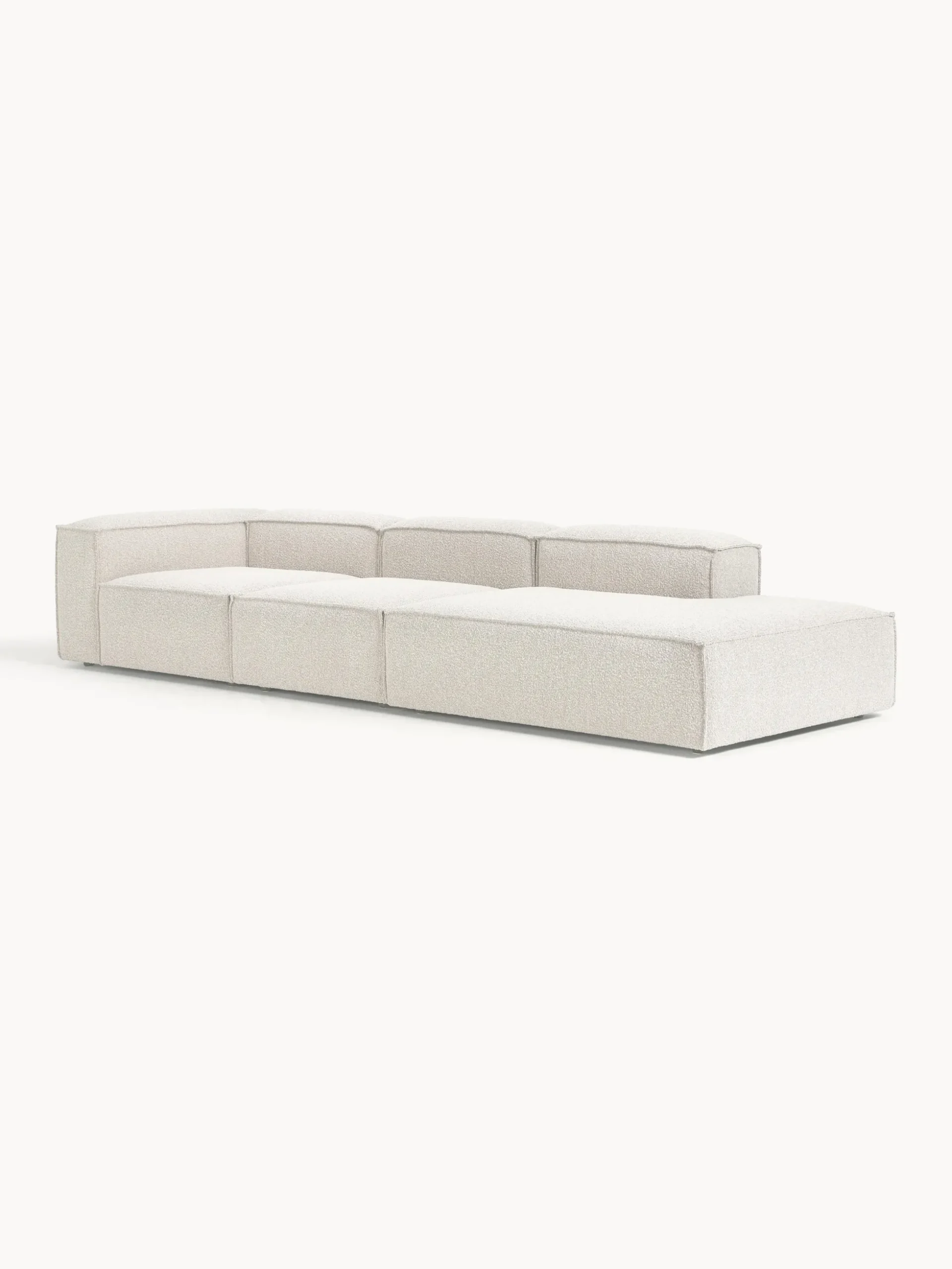 Chaise loungue componibile XL in bouclé Lennon
