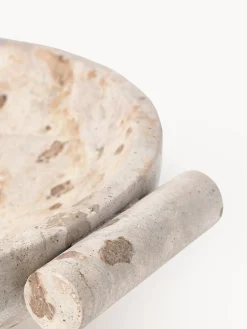Ciotola decorativa in marmo Fossil, alt. 10 cm