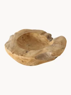 Ciotola decorativa grande in legno di teak Unikat