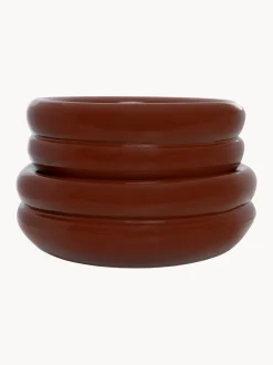 Ciotola per animali in ceramica dipinta a mano Double Row, varie misure
