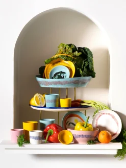 Ciotola per insalata con smalto reattivo Feast